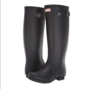 Original tall black hunter boots. Gently worn